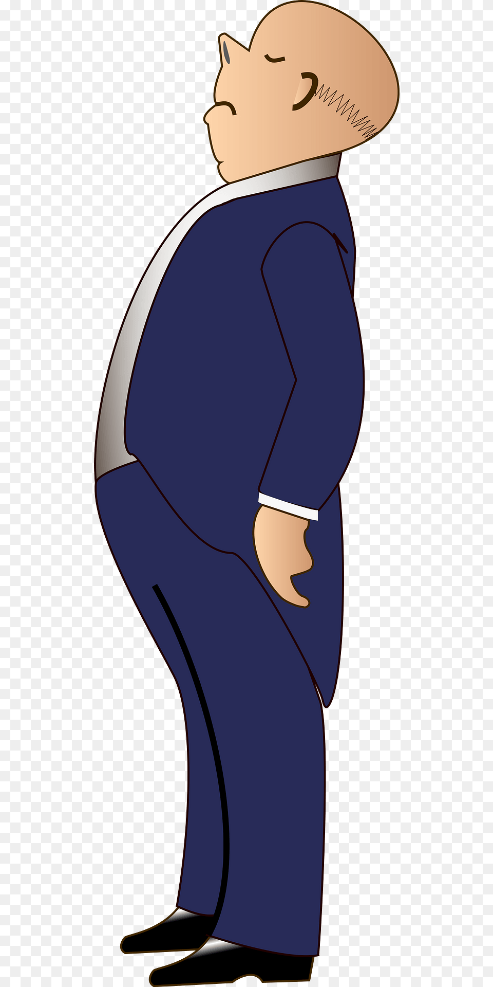 Snobby Man With His Nose In The Air Clipart, Clothing, Formal Wear, Long Sleeve, Sleeve Png Image