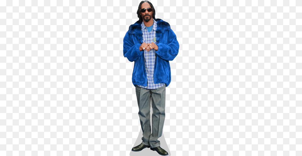 Snoop Dogg Blue Coat Cardboard Cutout Snoop Dogg Cutout, Clothing, Adult, Person, Jacket Png Image
