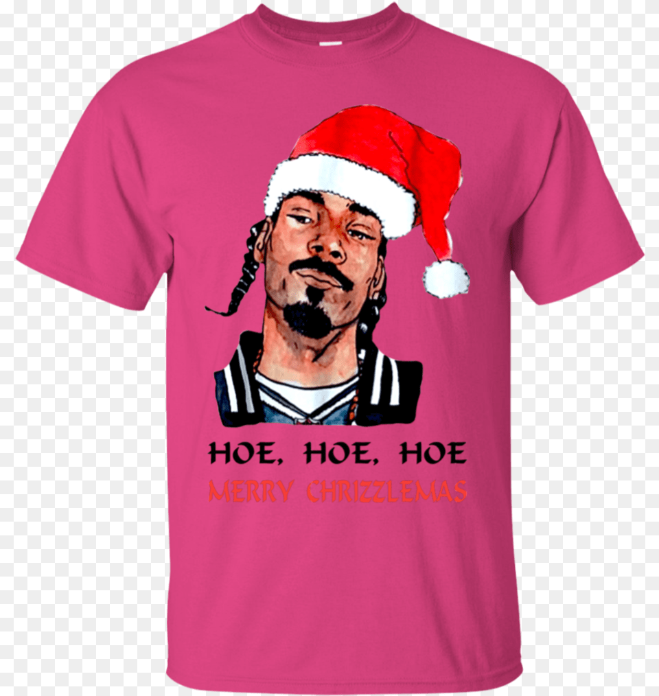 Snoop Dogg Hoe Hoe Hoe Merry Chrizzlemas Sweatshirt T Shirt, T-shirt, Clothing, Person, Man Png Image