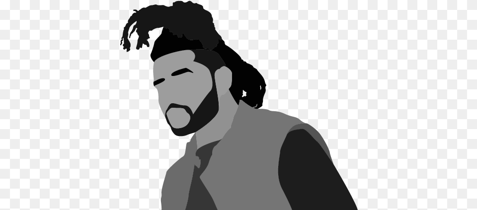 Snoop Dogg J Cole Center The Weeknd Right Weeknd Old Hair, Stencil, Adult, Male, Man Free Png