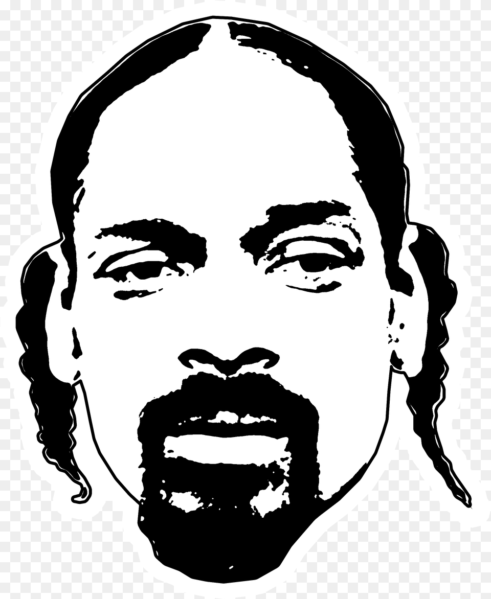 Snoop Dogg Snoop Dogg Face Snoop Dogg Line Drawing Snoop Dogg Cartoon, Stencil, Adult, Male, Man Free Png Download