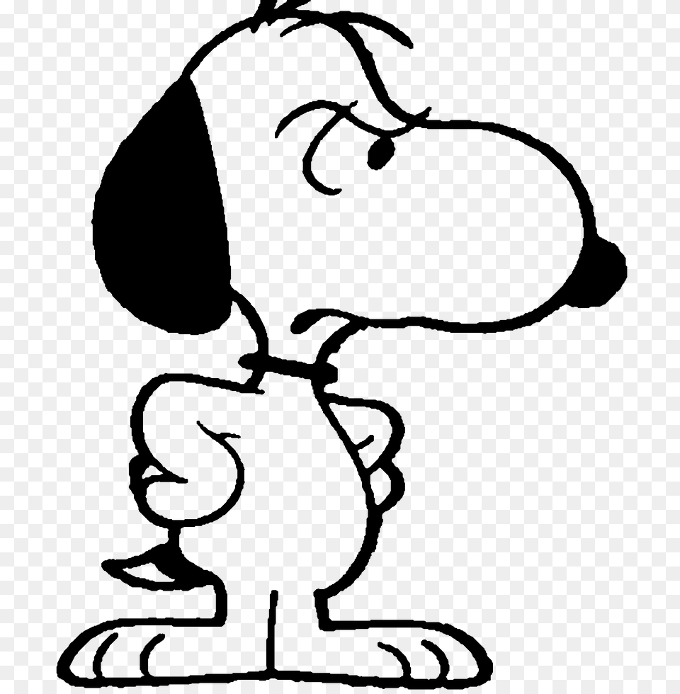 Snoopy, Gray Png Image