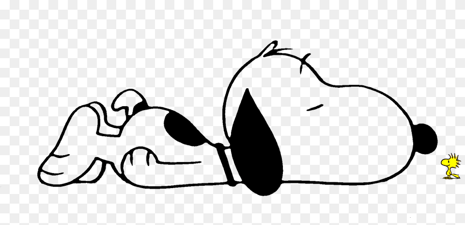 Snoopy, Stencil, Person, Sleeping, Cartoon Free Transparent Png