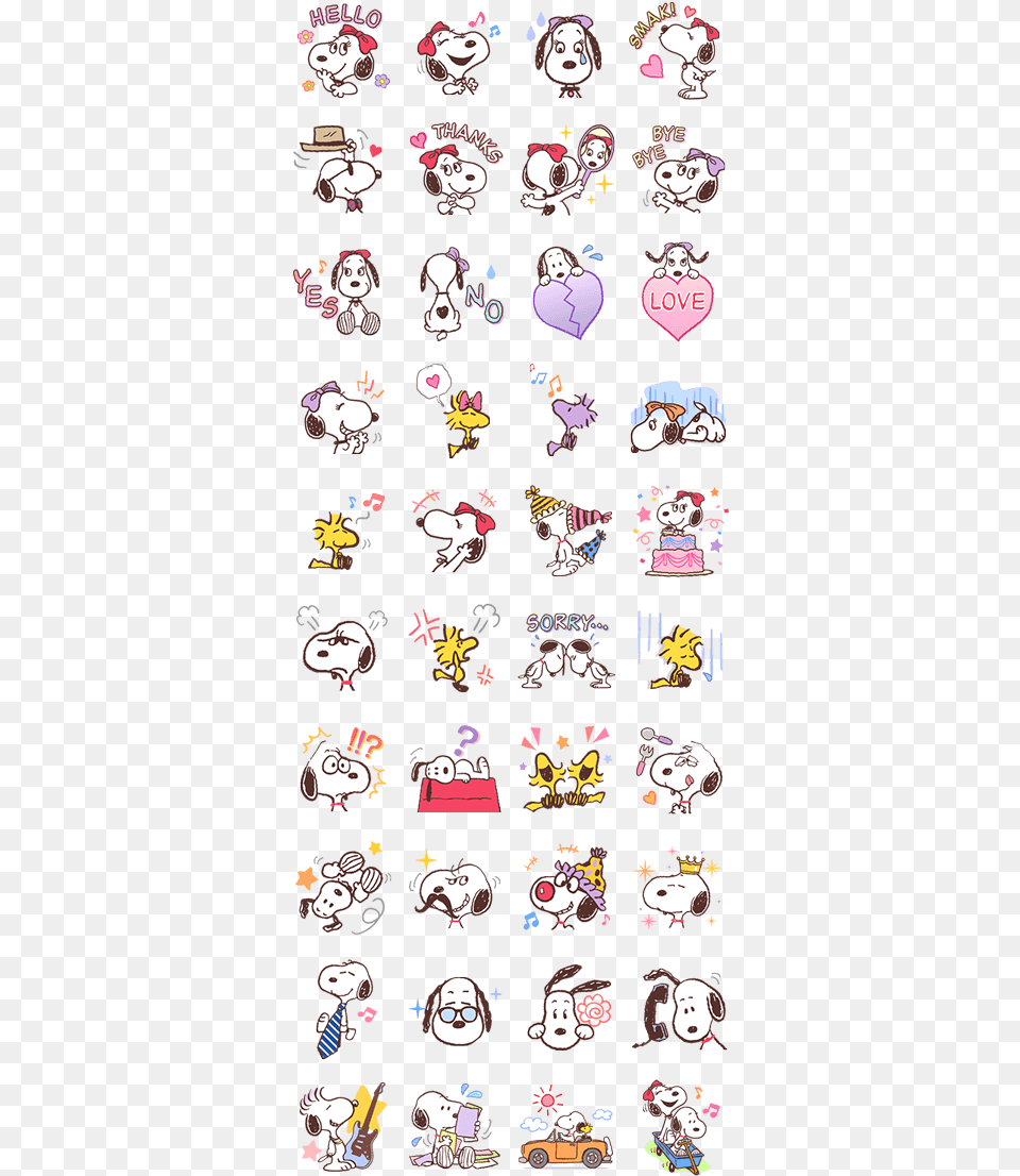 Snoopy Amp Belle Cute Snoopy Stickers Telegram, Book, Comics, Publication, Person Free Png