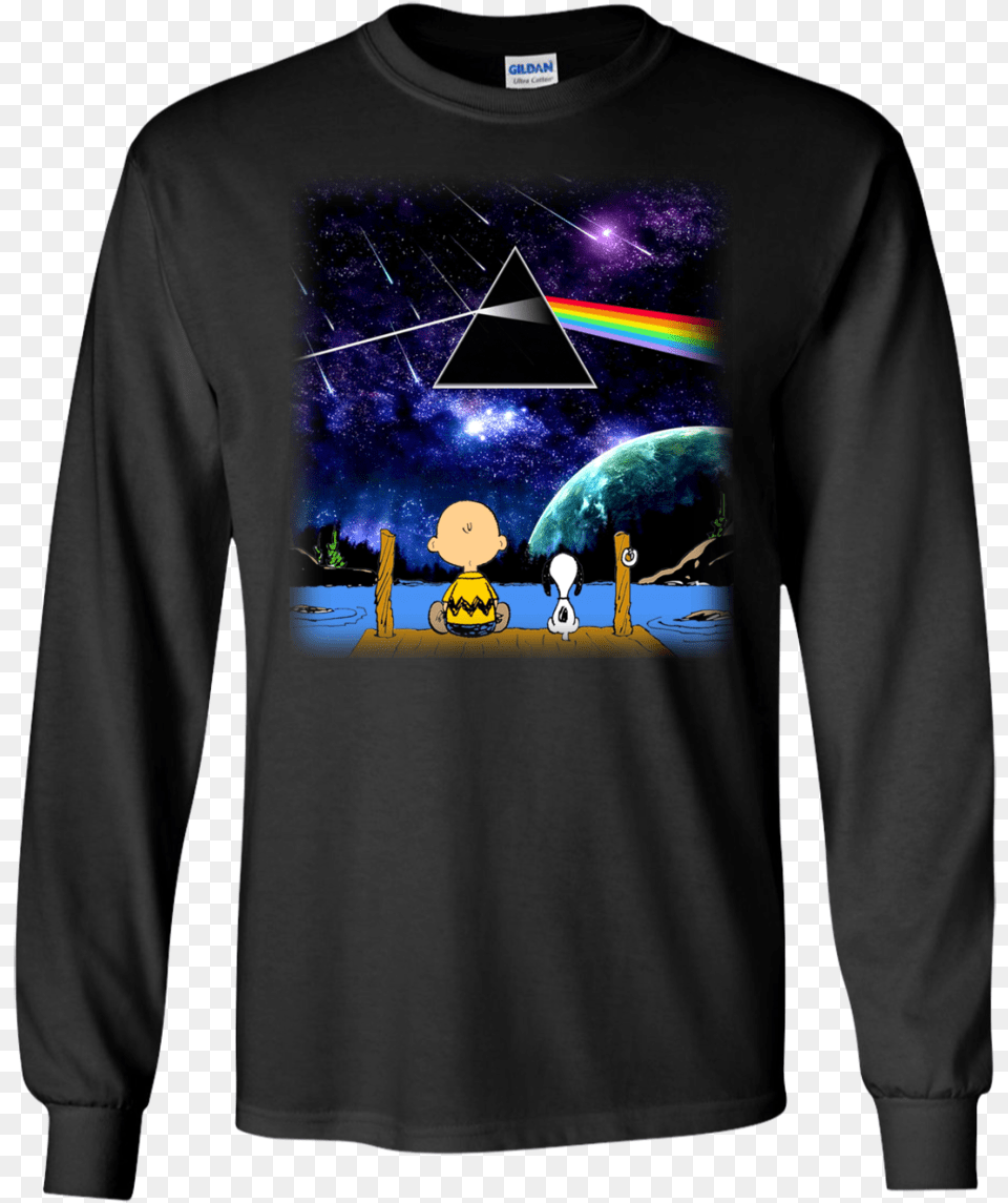 Snoopy And Charlie Brown Pink Floyd, Clothing, Long Sleeve, Sleeve, T-shirt Png