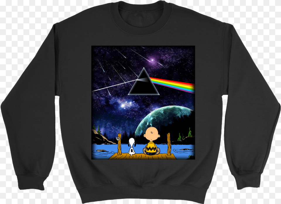 Snoopy And Charlie Brown Pink Floyd Galaxy Universe Snoopy Pink Floyd Shirt, T-shirt, Clothing, Long Sleeve, Sleeve Free Transparent Png