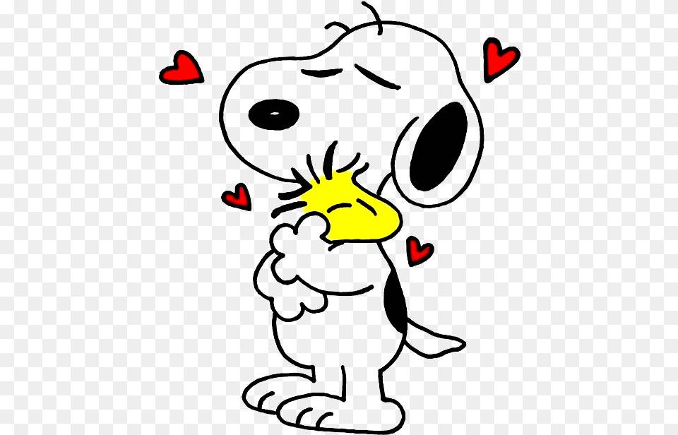 Snoopy And Woodstock Drawing Hugging By Bradsnoopy97 Snoopy Outline, Person, Animal, Face, Head Free Png