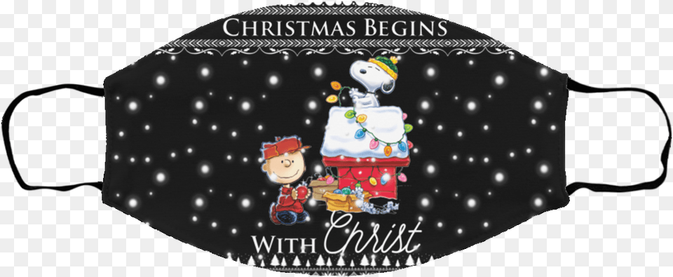 Snoopy Christmas Begins With Christ Ugly Face Mask Mask, Nature, Outdoors, Winter, Snow Png