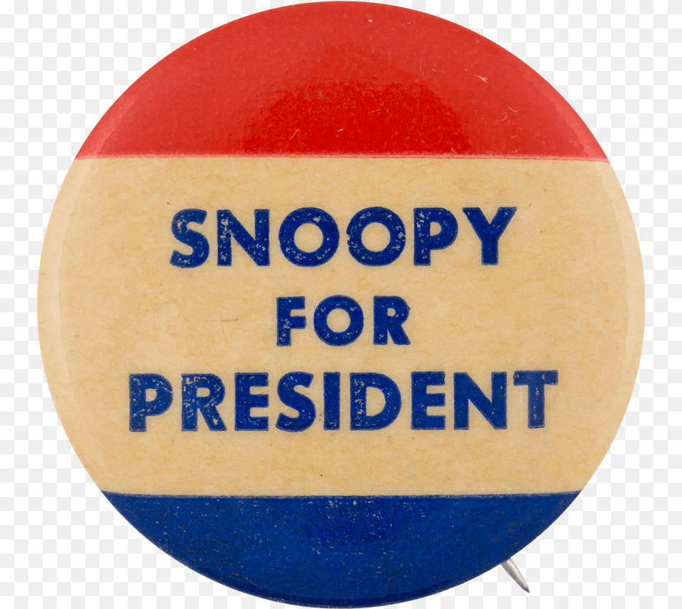 Snoopy For President Red White And Blue Entertainment Snoopy For President Button, Badge, Logo, Symbol, Ball Free Png