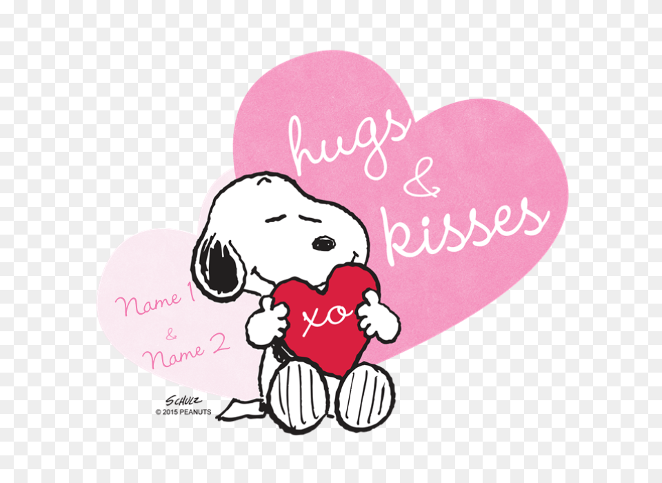Snoopy Hugs And Kisses, Baby, Person, Heart Png Image