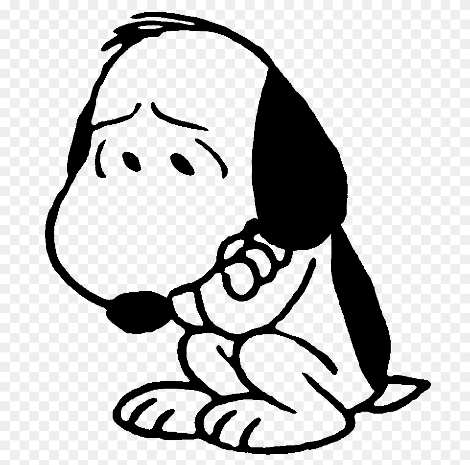 Snoopy Is Sad, Stencil, Baby, Person, Face Free Png Download