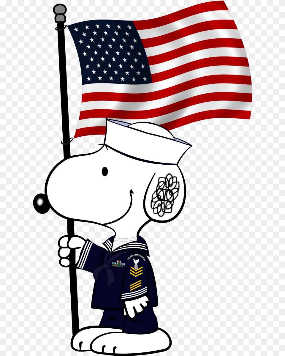 Snoopy Navy, American Flag, Flag, Baby, Person Free Png