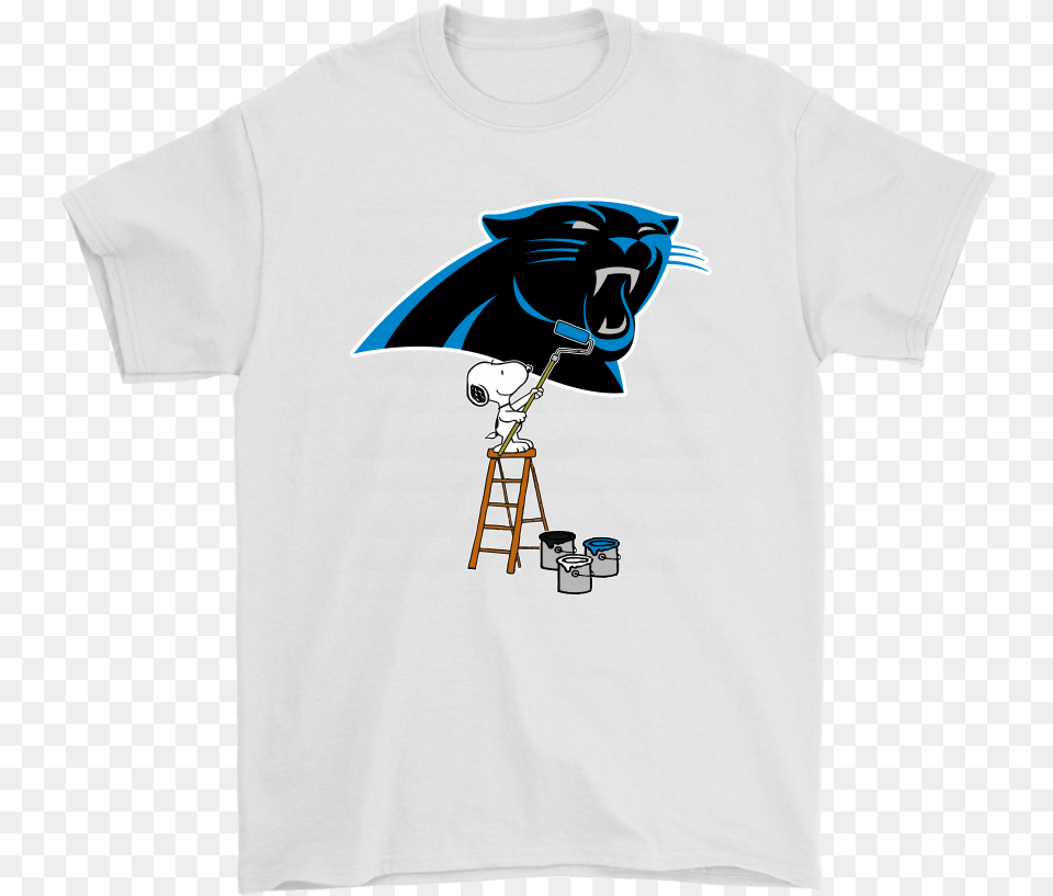 Snoopy Paints The Carolina Panthers Logo Nfl Football Shirts Hey You Dropped This T Shirt, Clothing, T-shirt, Animal, Bird Free Png