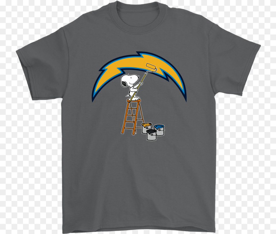 Snoopy Paints The Los Angeles Chargers Logo Nfl Football Shirts Funny Supernatural Shirt, Clothing, T-shirt Free Png Download