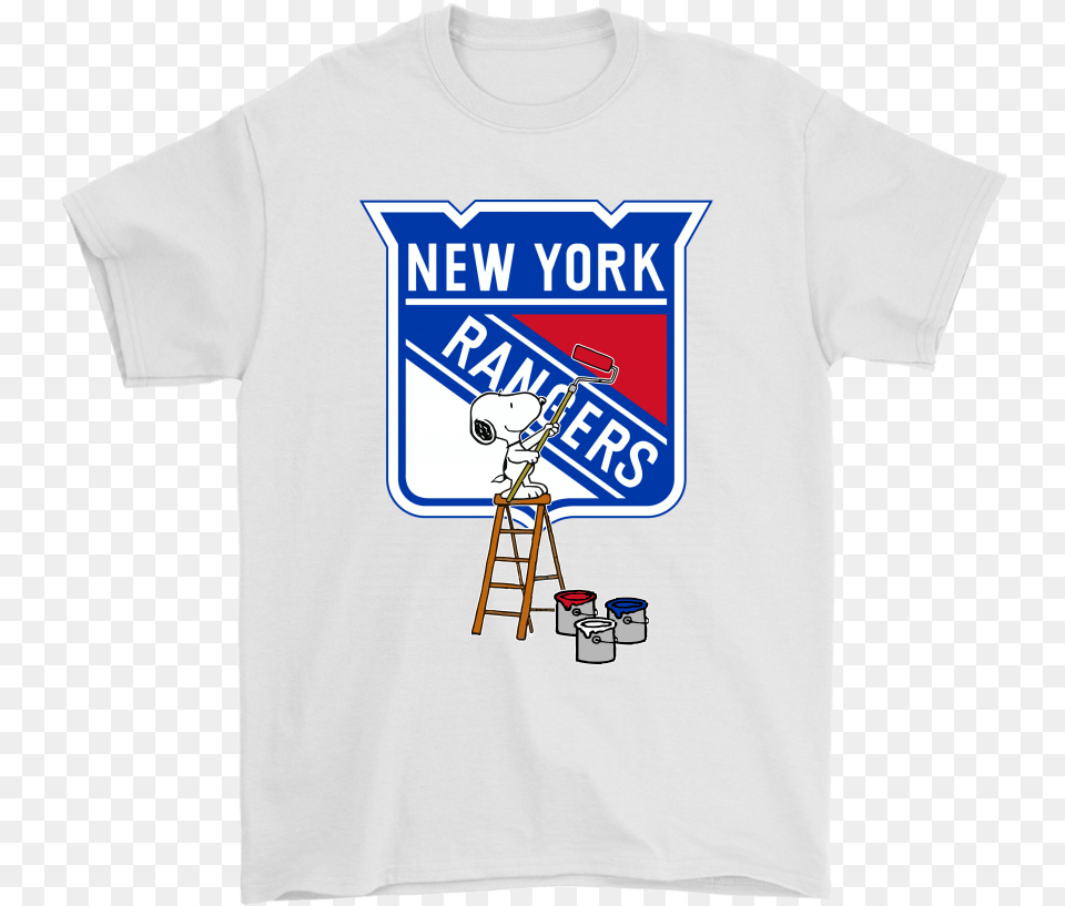 Snoopy Paints The New York Rangers Logo New York Rangers, Clothing, T-shirt, Shirt Free Png Download