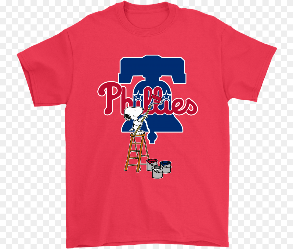 Snoopy Paints The Philadelphia Phillies Logo Mlb Baseball Peter Griffin Deadpool, Clothing, Shirt, T-shirt Png Image