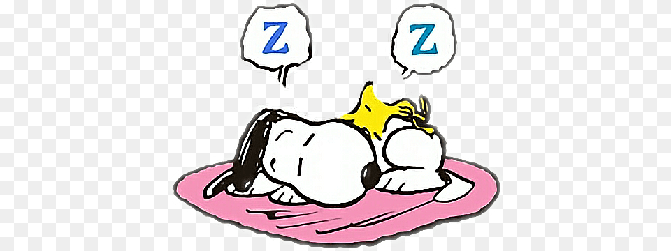 Snoopy Peanut Woodstock Goodnight Night Sleepy Smile, Cream, Dessert, Food, Ice Cream Free Png Download