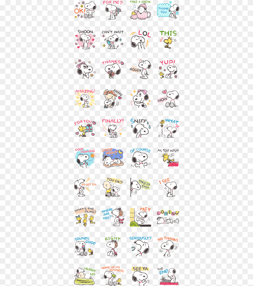 Snoopy S Friendly Chats Line Sticker Gif Amp Pack Mafuteru Sticker, Book, Comics, Publication, Person Free Transparent Png