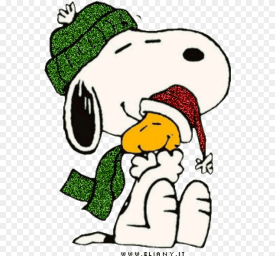 Snoopy Sticker Clipart Snoopy Hugging Woodstock Christmas, Cartoon, Baby, Person, Face Free Png Download