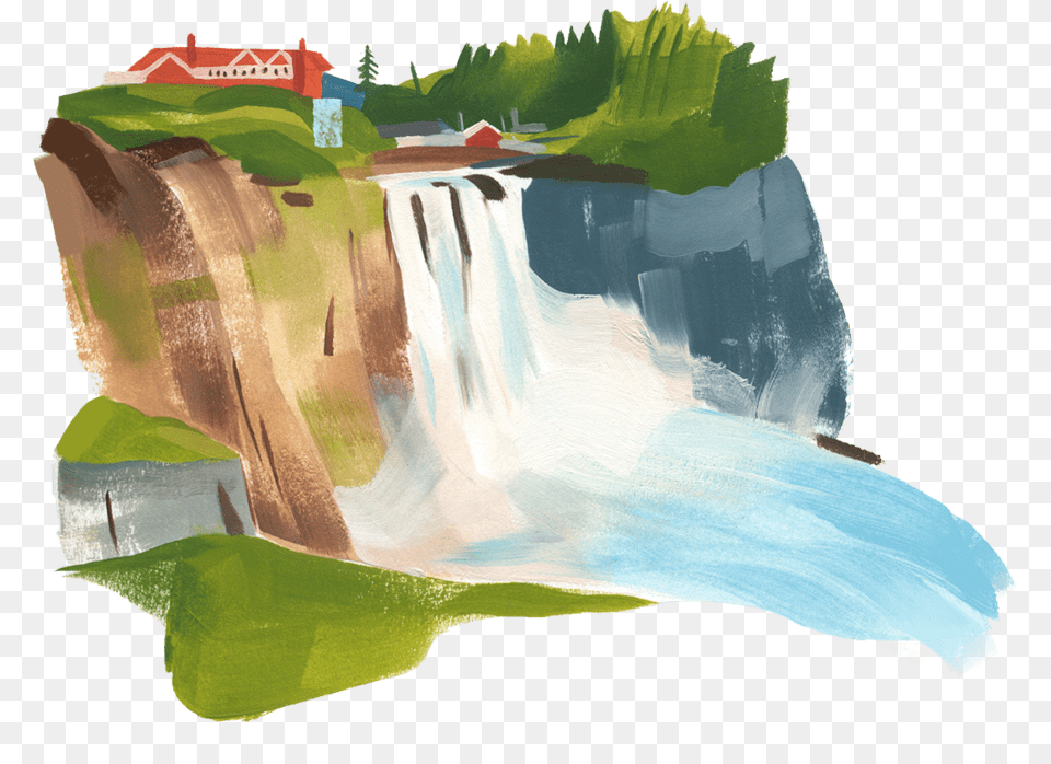 Snoqualmie Falls Clipart, Nature, Outdoors, Water, Person Free Transparent Png