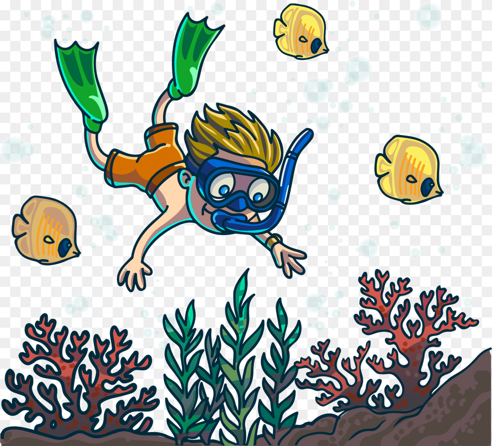 Snorkeling, Nature, Outdoors, Water, Art Free Png