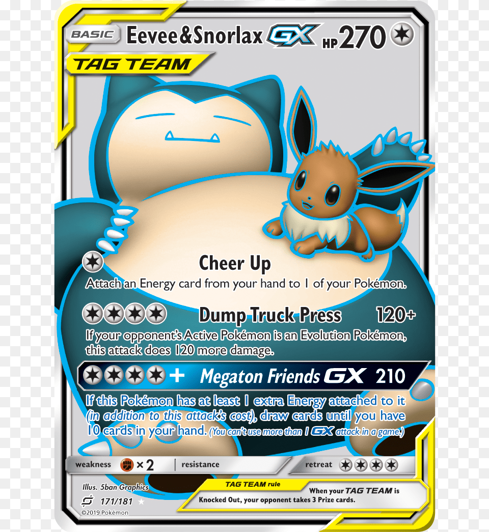 Snorlax Eevee Tag Team Gx, Advertisement, Poster Png