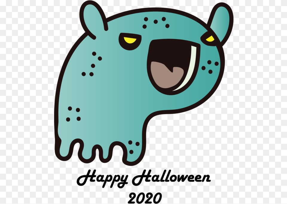 Snout Cartoon Green For Happy Halloween Halloween 2020 Transparent, Animal, Mammal, Fish, Sea Life Free Png Download