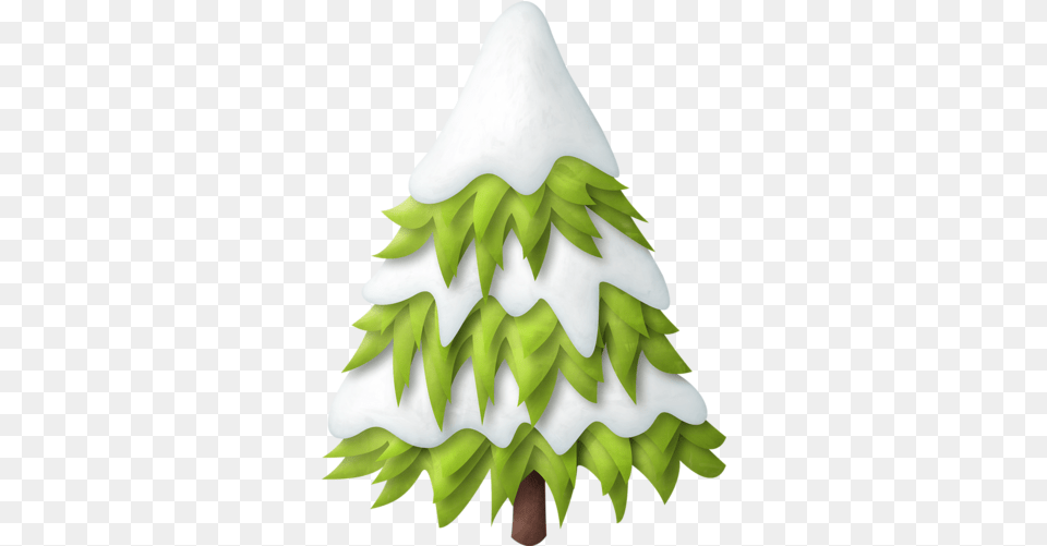Snow And Ice Snowy Christmas Tree Clipart Gambar Pohon Bersalju, Green, Leaf, Plant, Shark Free Transparent Png