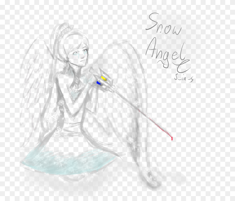 Snow Angels Sketch, Art, Adult, Bride, Female Free Transparent Png
