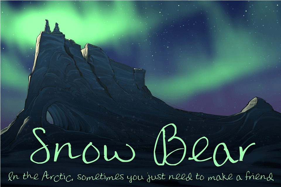 Snow Bear Teaser Poster Snow Bear Aaron Blaise, Nature, Night, Outdoors, Sky Free Transparent Png