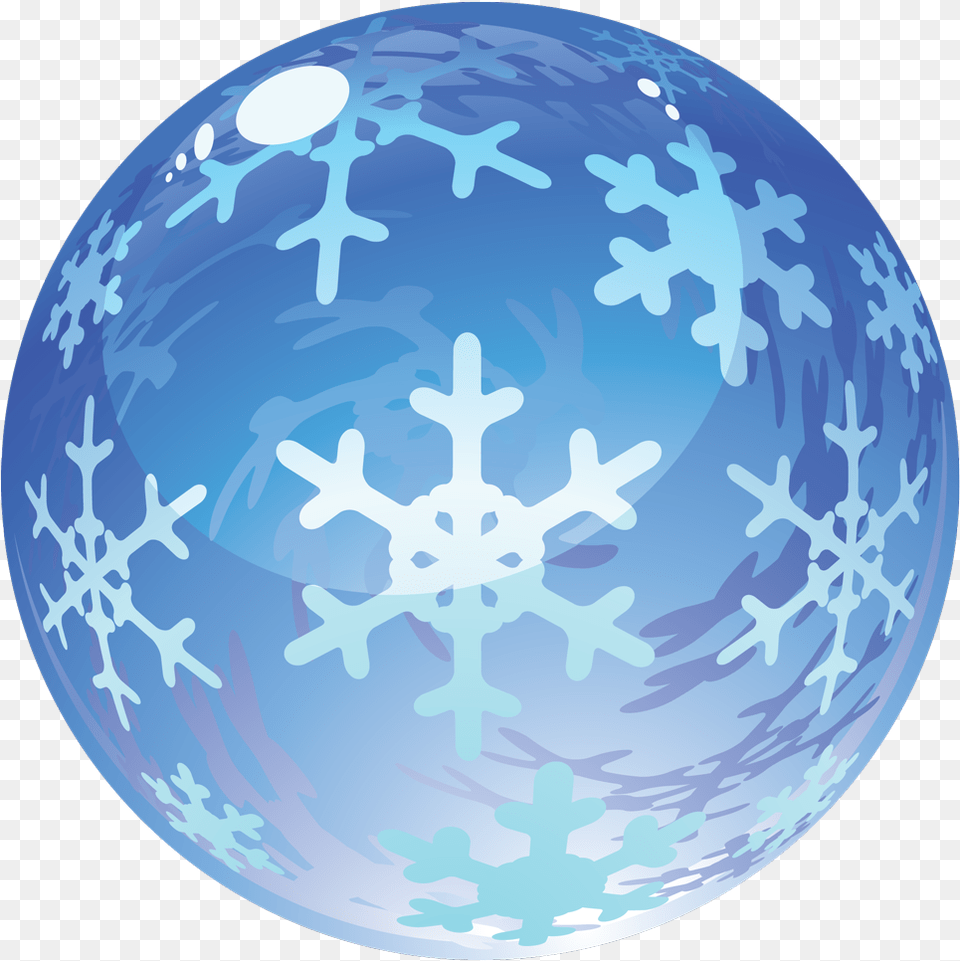 Snow Blue Ball, Sphere, Nature, Outdoors, Astronomy Png Image