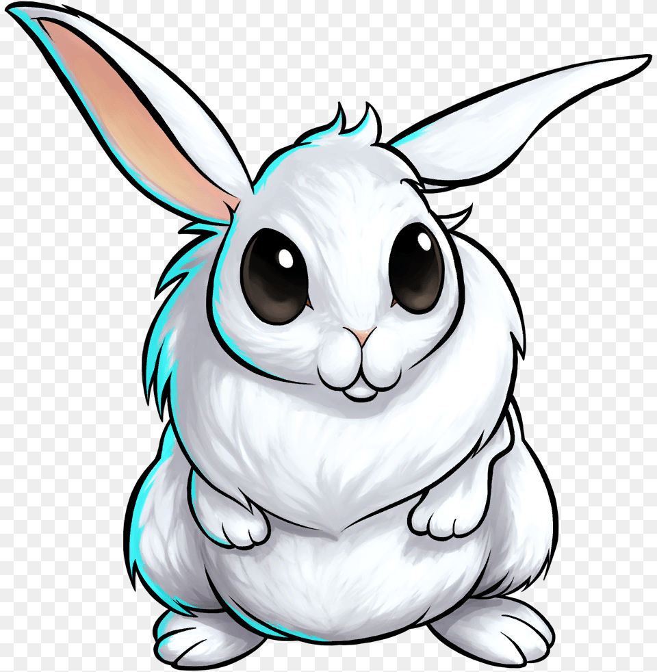 Snow Bunny Domestic Rabbit, Animal, Mammal, Art, Fish Free Png