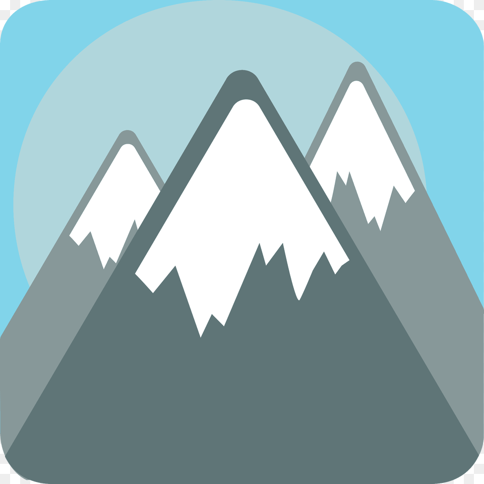Snow Capped Mountain Emoji Clipart, Mountain Range, Nature, Outdoors, Peak Free Png Download