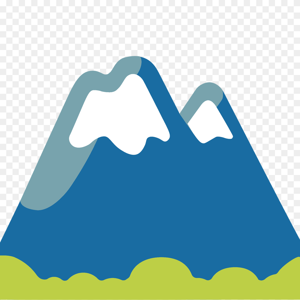 Snow Capped Mountain Emoji Clipart, Ice, Nature, Outdoors, Person Png Image