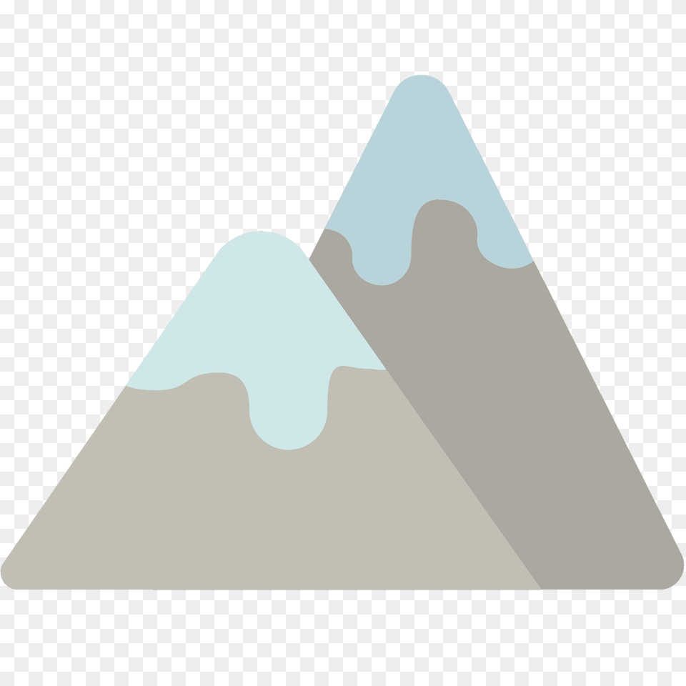 Snow Capped Mountain Emoji Clipart, Triangle Free Transparent Png