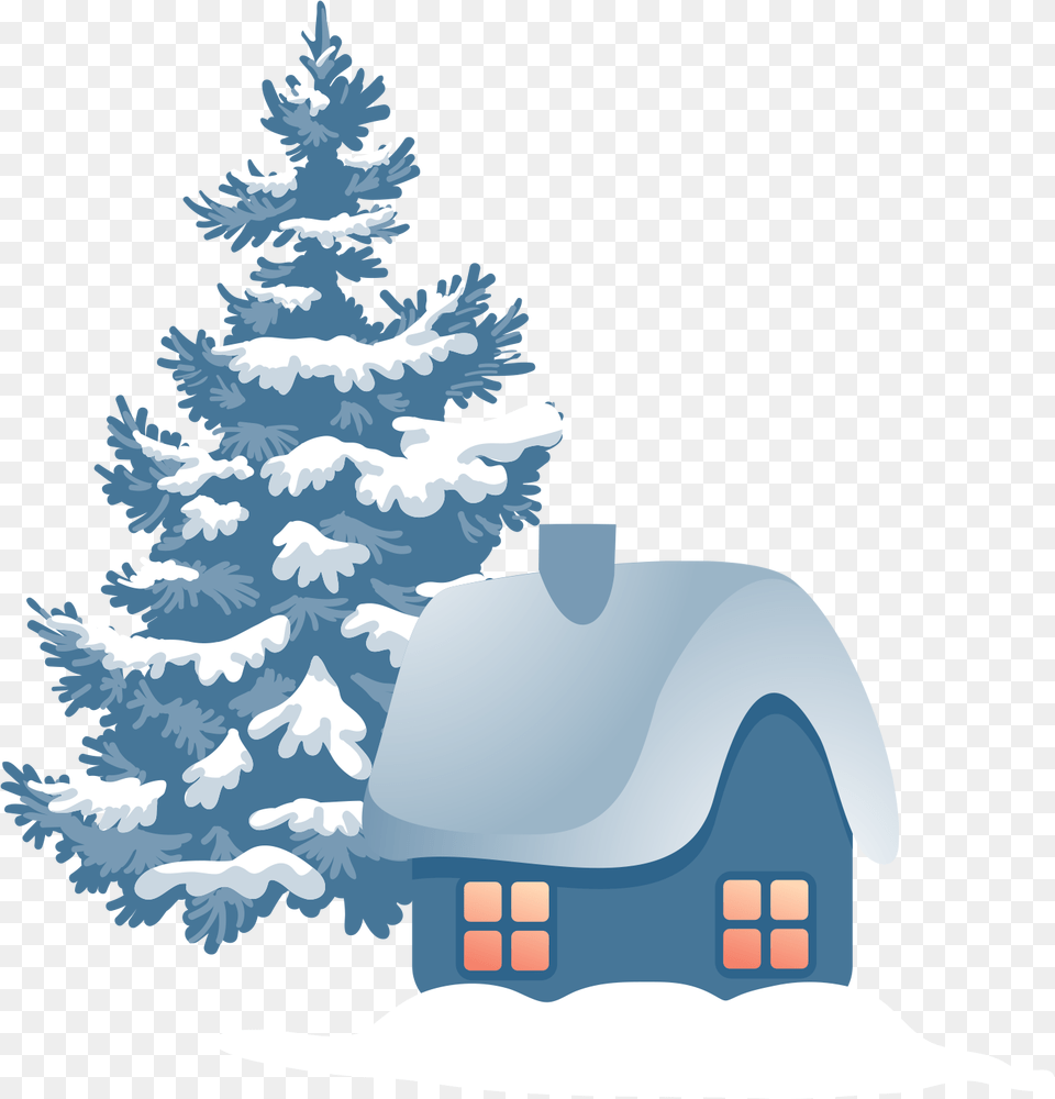 Snow Christmas Tree, Plant, Fir, Nature, Outdoors Png Image