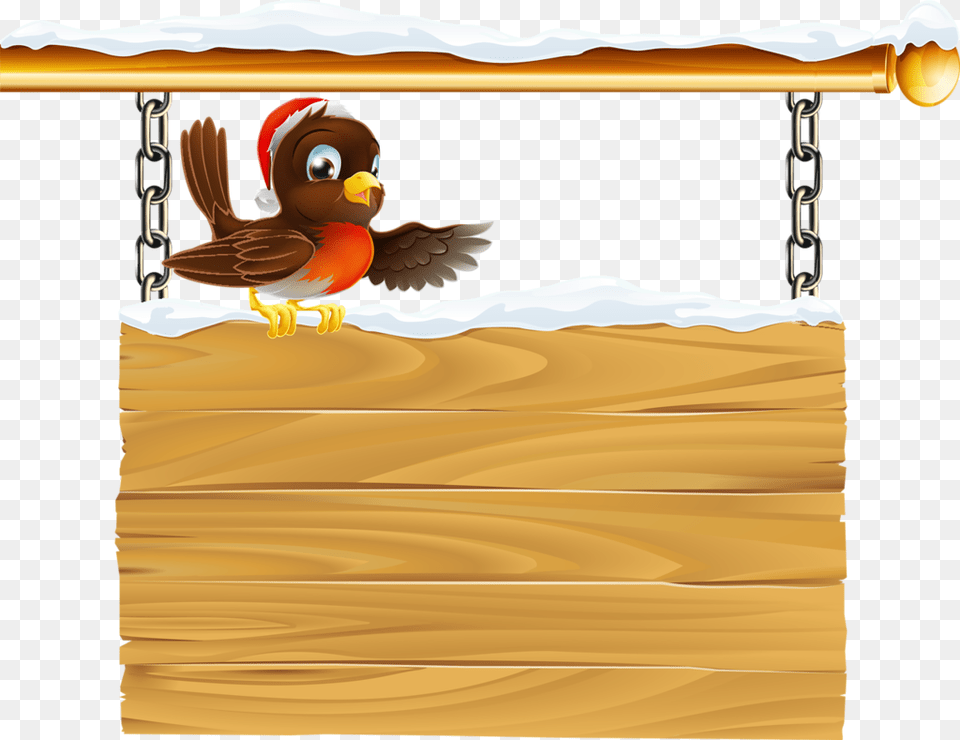 Snow Clipart Wooden Sign Christmas Wood Sign, Plywood, Animal, Bird, Outdoors Free Png