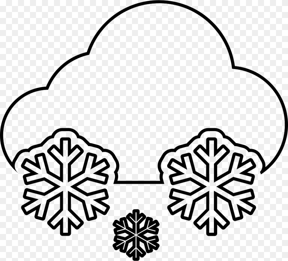 Snow Cloud Thin Outline Comments Snow Outline, Stencil, Nature, Outdoors, Plant Free Png Download