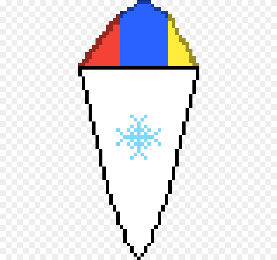 Snow Cone Pixel Art Kawaii Ice Cream, Triangle, Qr Code Free Png