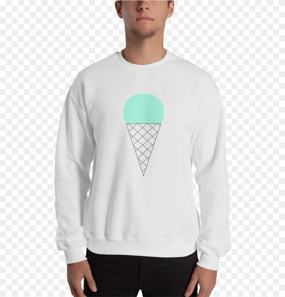 Snow Cone Sweatshirt Crew Neck, T-shirt, Clothing, Sweater, Sleeve Free Transparent Png