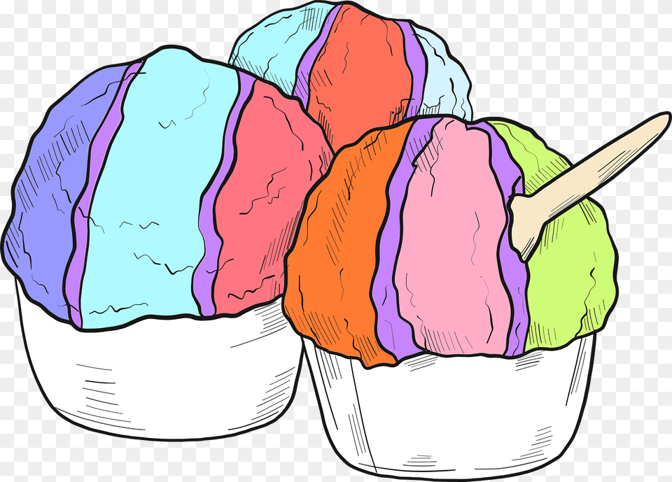 Snow Cones Clipart, Cream, Dessert, Food, Ice Cream Png Image