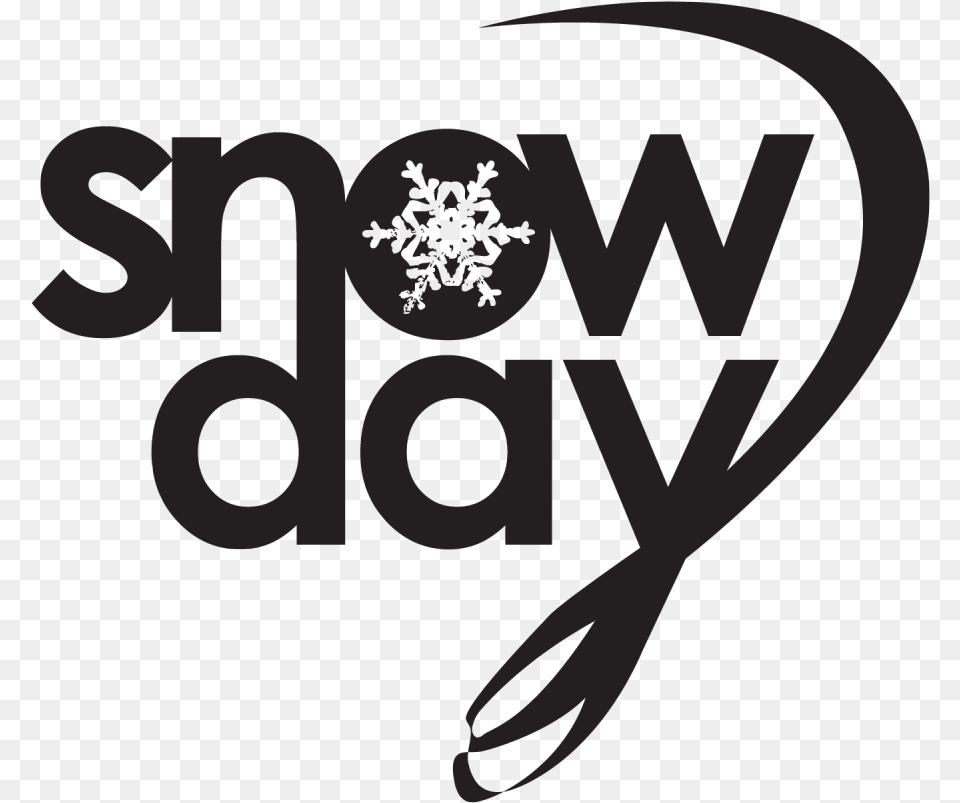 Snow Day Clipart Black And White, Outdoors, Text, Logo Png Image