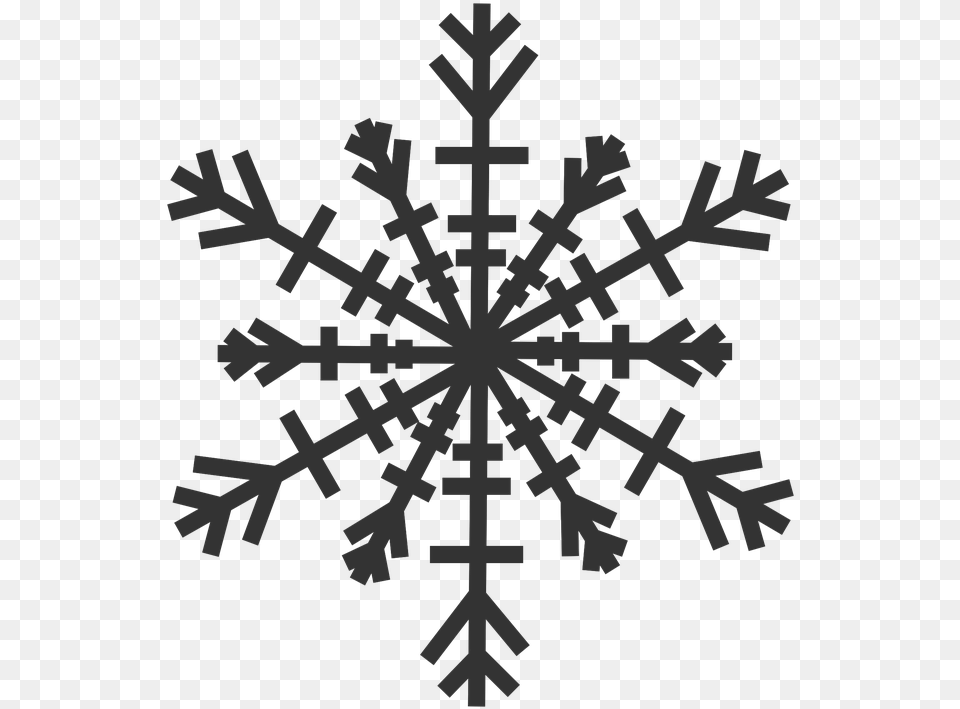 Snow Flake Grey Snowflake Clip Art Black And White, Nature, Outdoors, Cross, Symbol Png