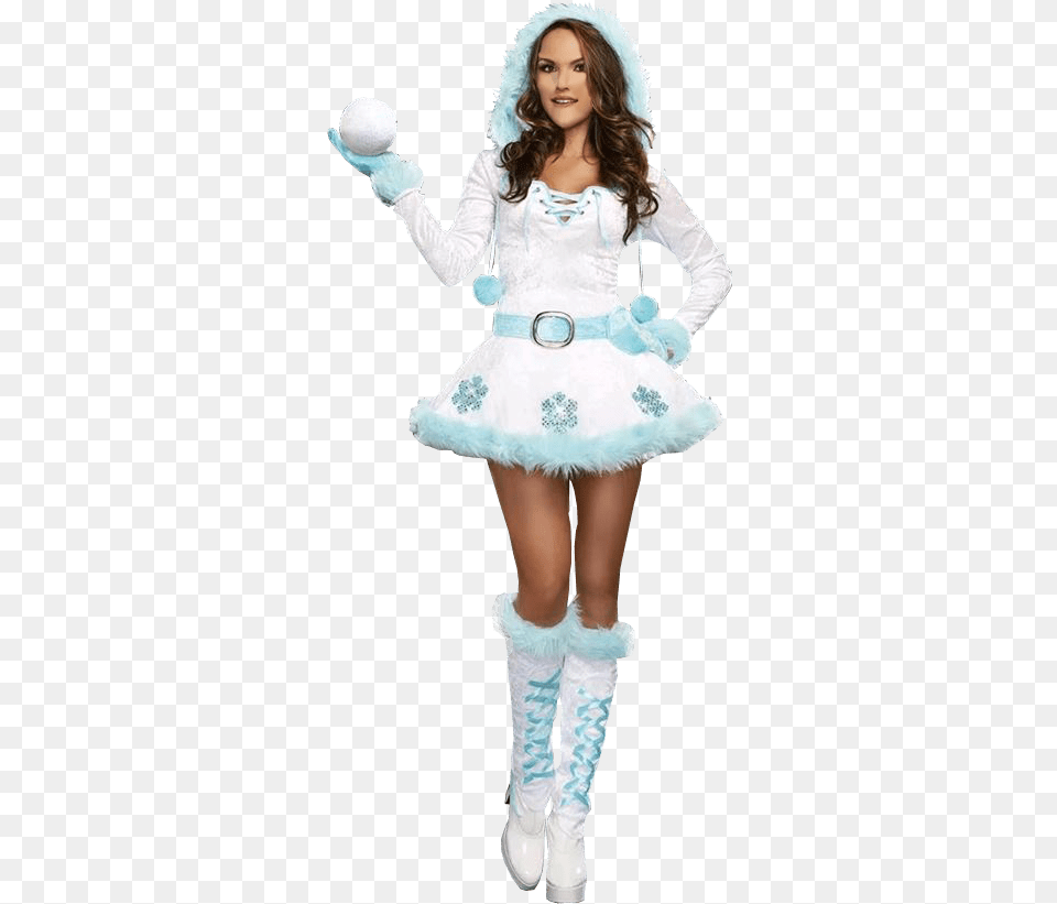 Snow Girl Christmas No Background Ice Ice Baby Costumes, Clothing, Costume, Person, Child Free Transparent Png