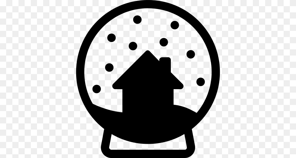 Snow Globe Icon, Gray Png