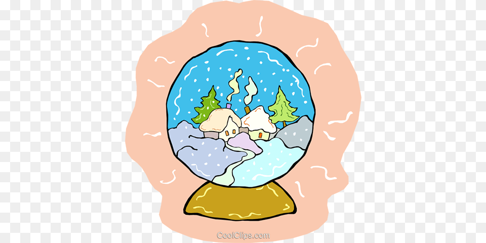 Snow Globe Royalty Vector Clip Art Illustration, Astronomy, Outer Space, Baby, Person Free Transparent Png
