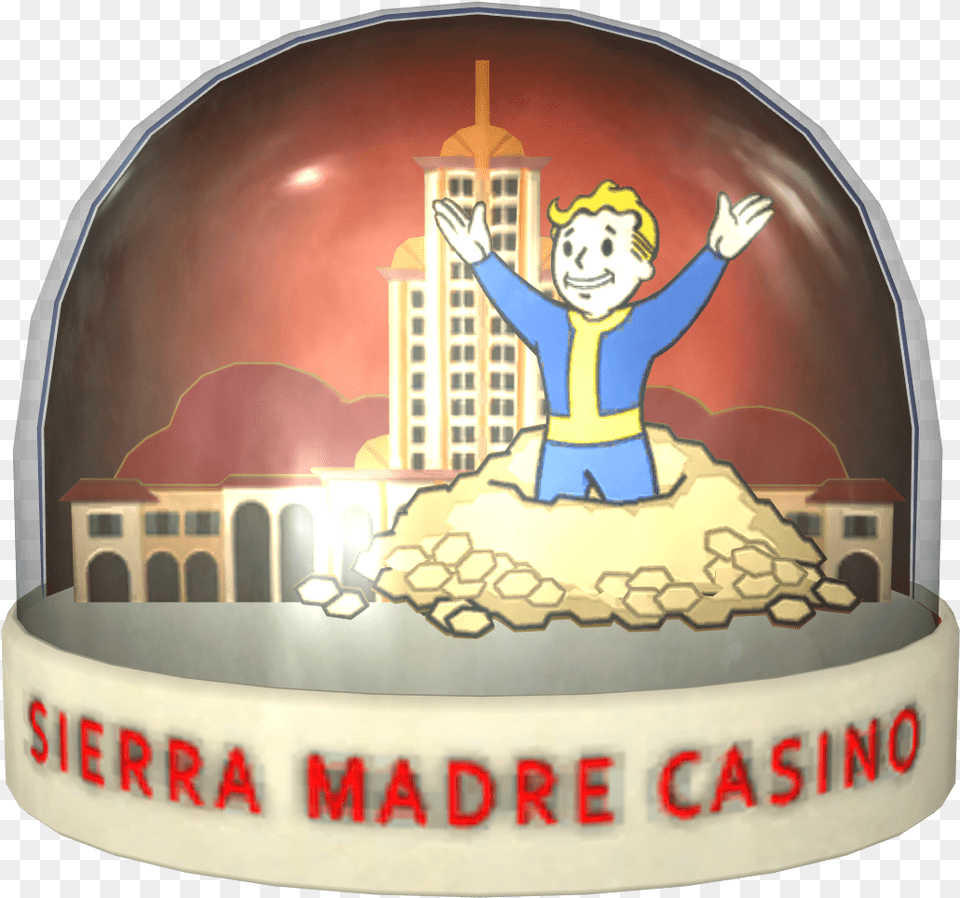 Snow Globe Sierra Madre Bolas De Nieve Fallout New Vegas, Person, Birthday Cake, Cake, Cream Free Png