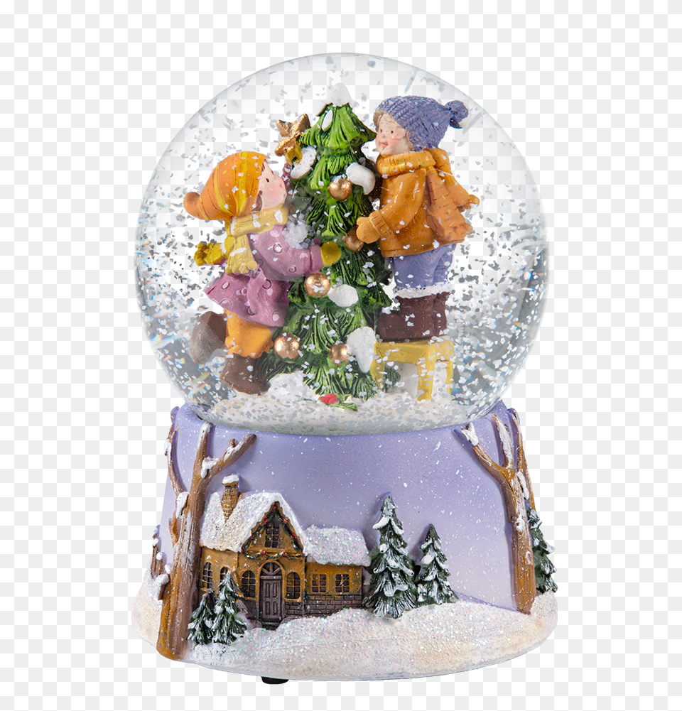 Snow Globe We Decorate The Tree Snow, Food, Food Presentation, Meal, Platter Free Png