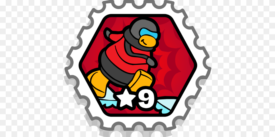 Snow Hero Stamp Icon Club Penguin Puffle Plus Stamp, Sticker, Dynamite, Weapon, Symbol Free Png Download