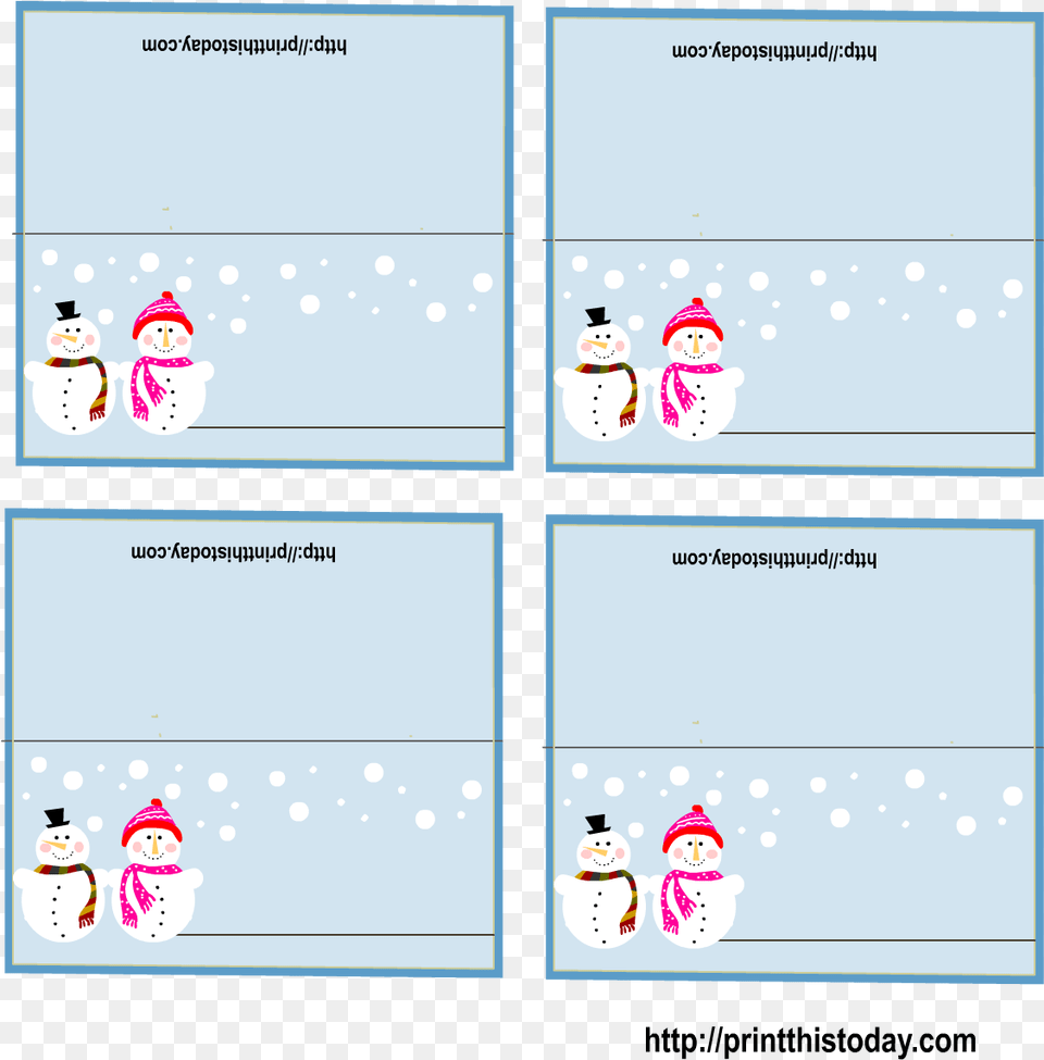 Snow Man And Woman Place Cards For Christmas, Nature, Outdoors, Winter, Snowman Png